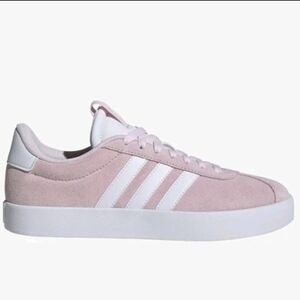 Adidas Women’s Pink Suede Courtside Sneakers Classic Sporty Casual Shoe 9